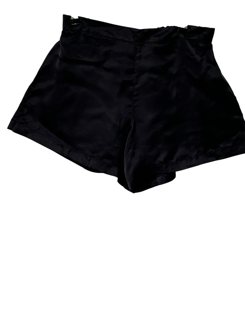 Athleta NWT Calm Cool Black Women's Sleep Shorts Lounge PJ Satin-Feel Size Med